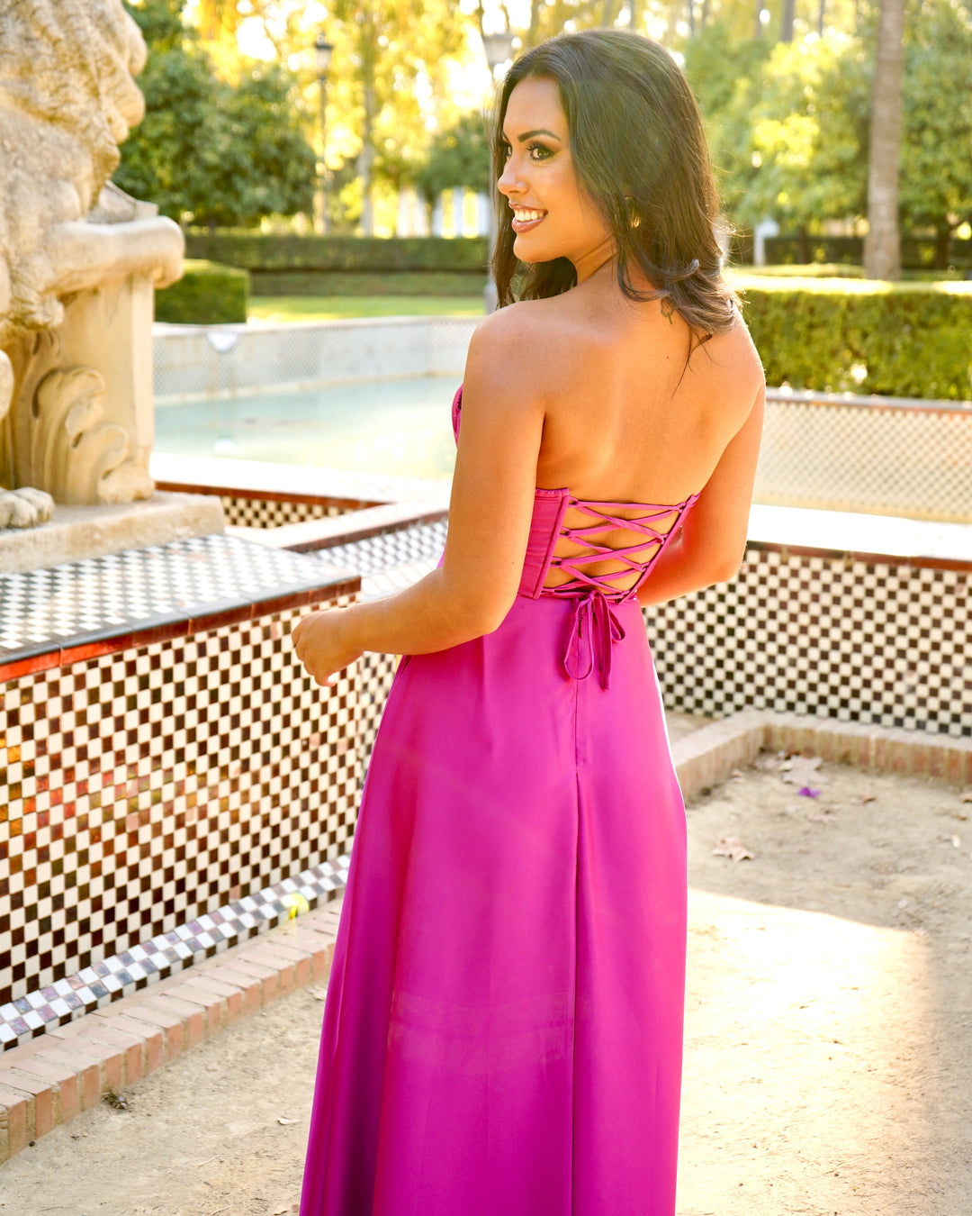 Vestido Begoña Fucsia
