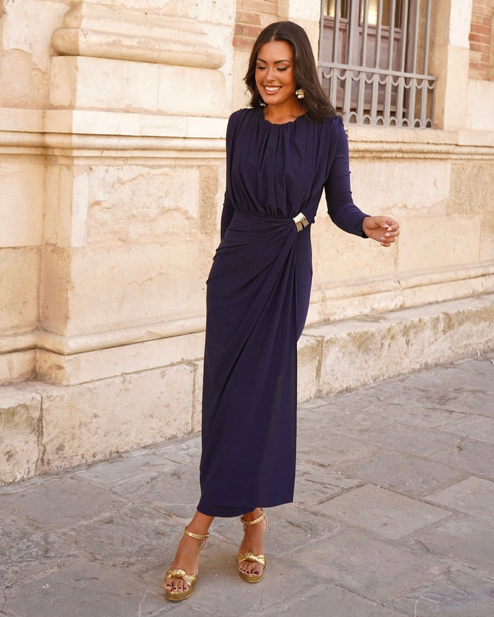 Vestido Carola marino